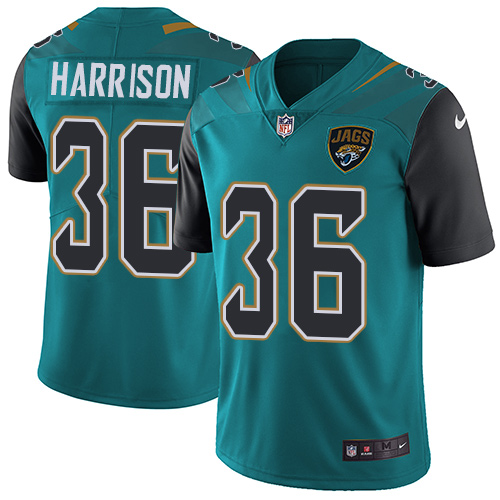 Nike Jacksonville Jaguars #36 Ronnie Harrison Teal Green Alternate Men Stitched NFL Vapor Untouchable Limited Jersey->jacksonville jaguars->NFL Jersey
